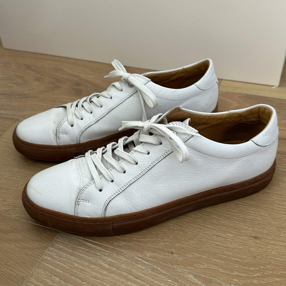 Suitsupply White Leather with gum rubber sole, size 10